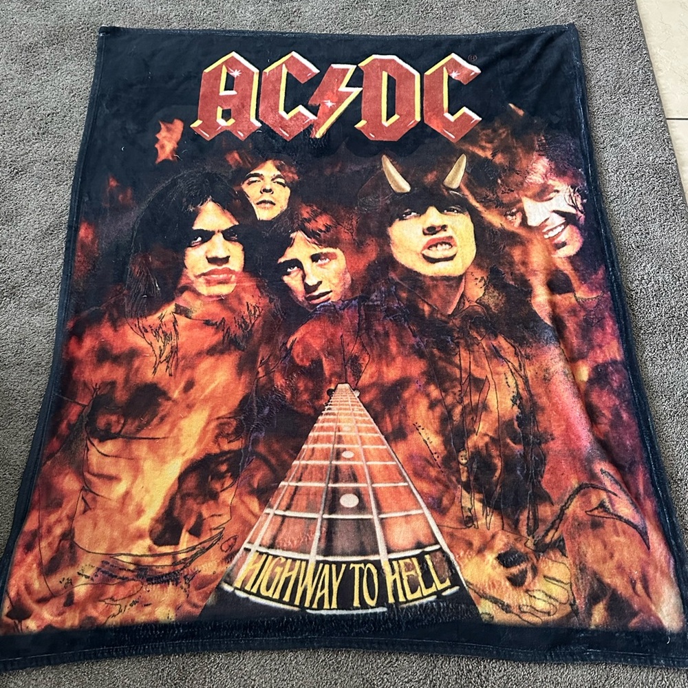 AC/DC Highway to Hell Plush Fleece Blanket